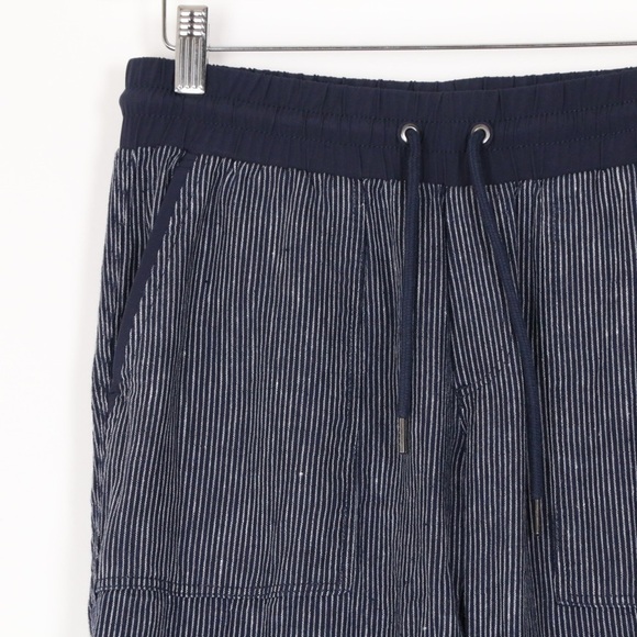 Athleta Bali Linen Stripped Ankle Pants - Picture 3 of 8